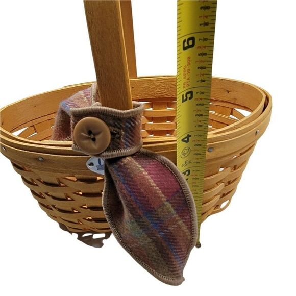 Longaberger Century Celebration Cheers Basket 2000 Plaid Handle Scarf Tie On - Picture 7 of 7